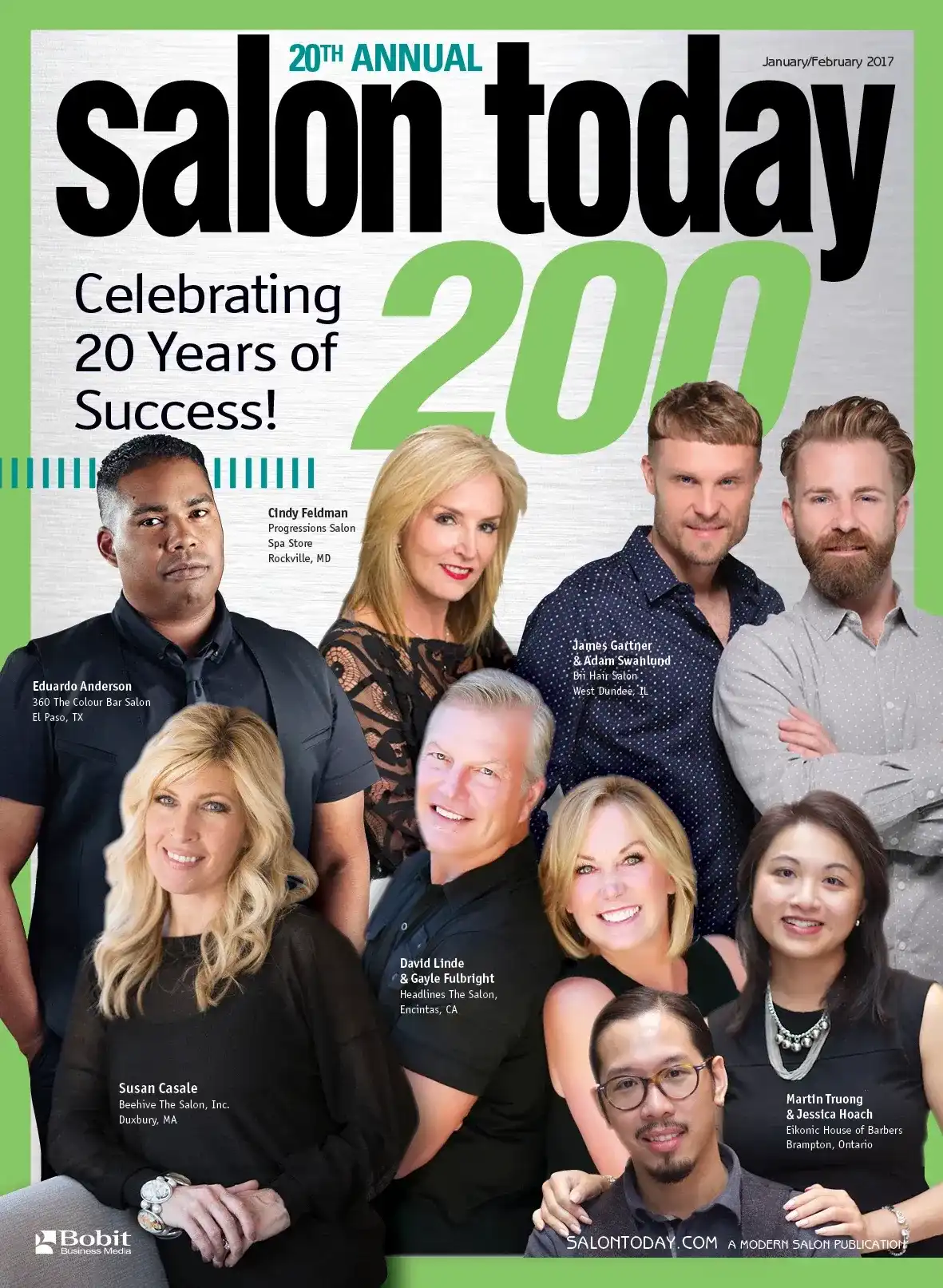 Front cover of Salon Today magazine featuring the 20th Annual Salon Today 200.